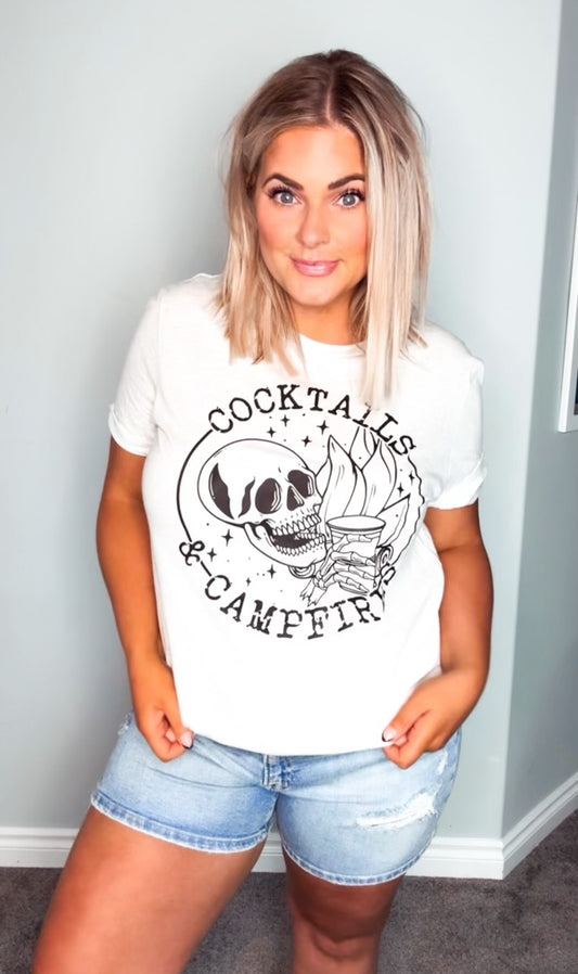 Cocktails and Campfires Graphic T