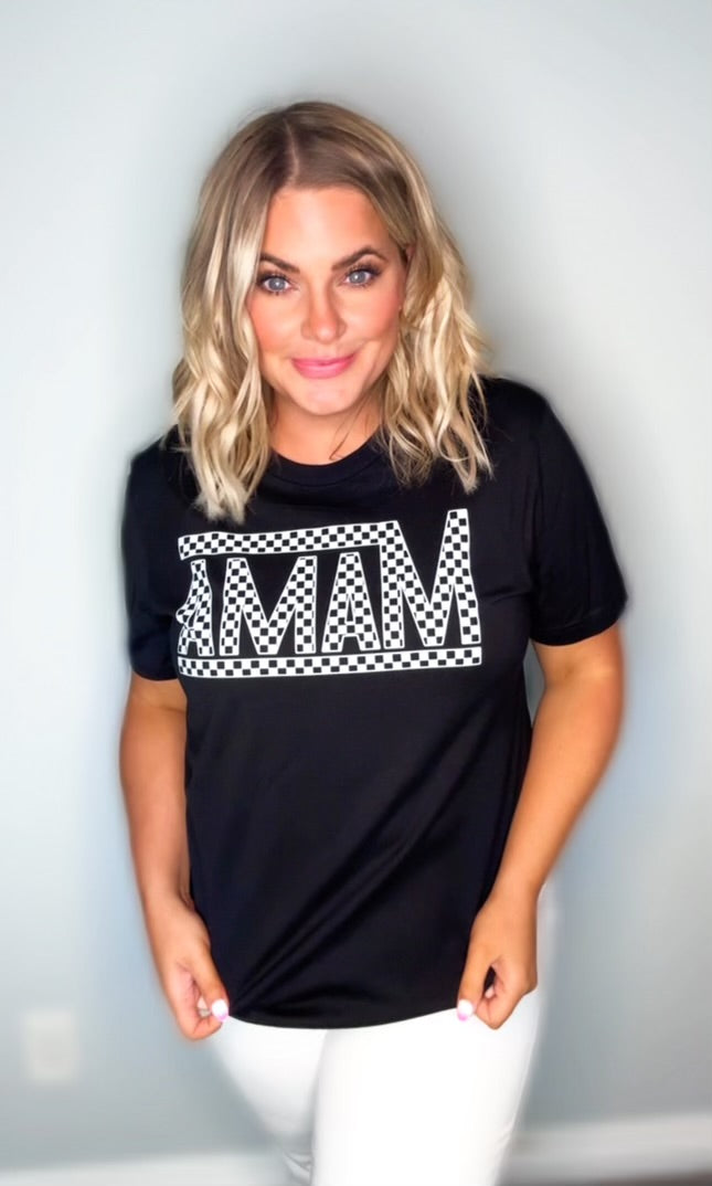 Mama Checkered Tee