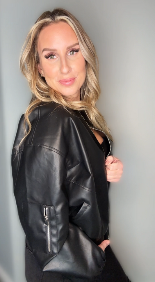 Rebel Faux Leather Jacket