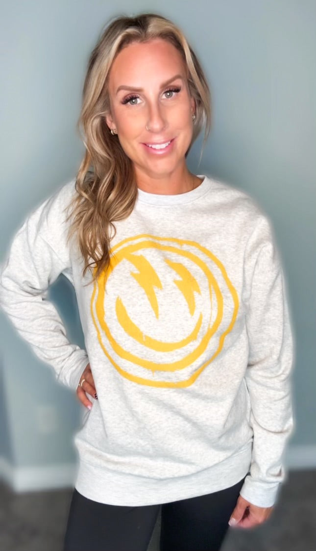 Electric Smiley Crewneck