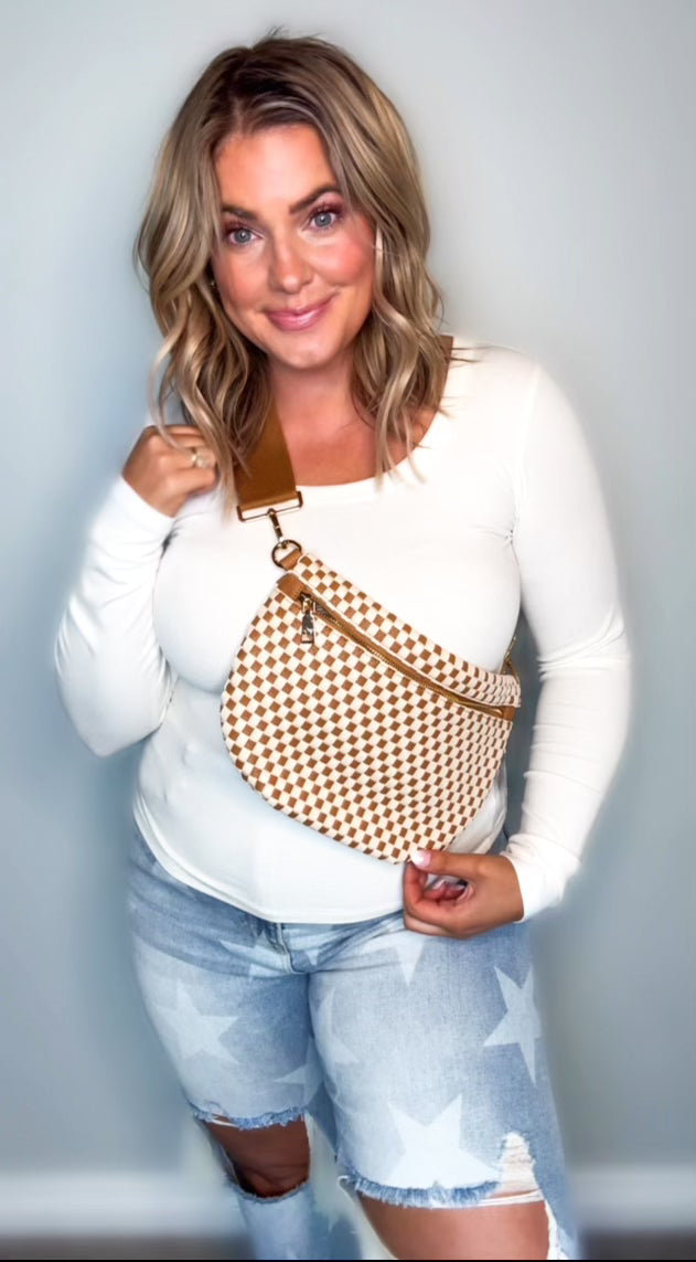 Beckham Checkered Cross Body